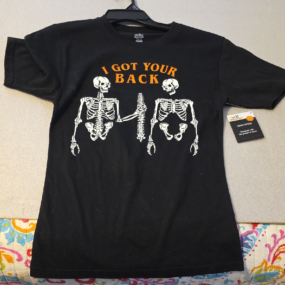 Gildan Black Tee with Skeleton Graphic